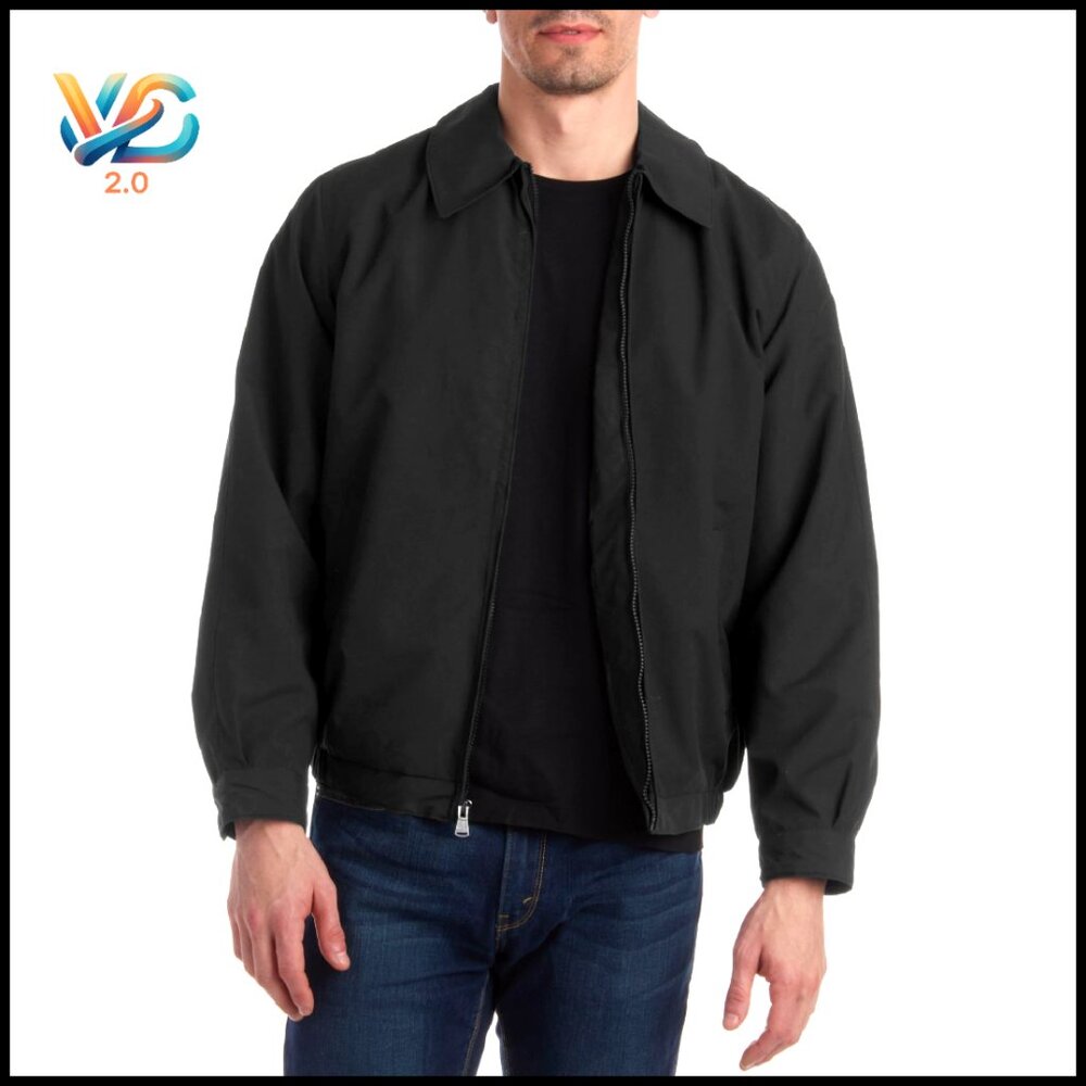 Men's Lightweight Microfiber Windbreaker Jacket Full Zip Waterproof Golf